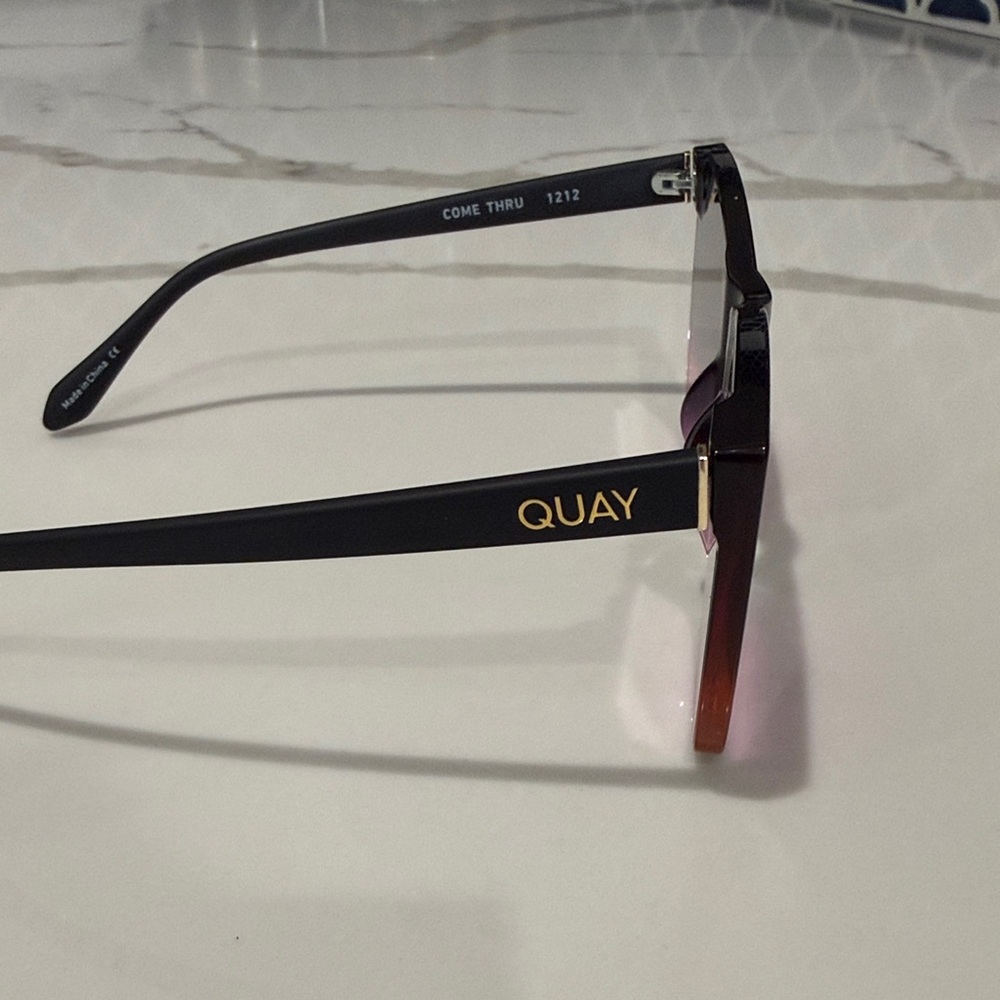 Quay Australia Women's Sunglasses - Black with Pink Gradient - Picture 2 of 4